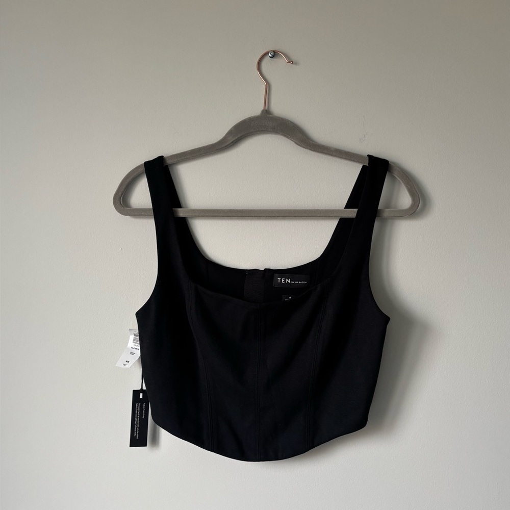 Artizia Black Corset Crop Top Size M